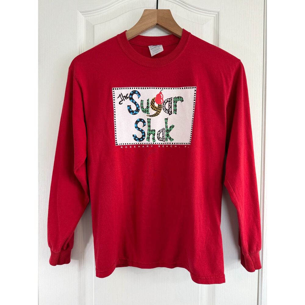 The Sugar Shak Rosemary Beach Florida Youth T Shirt Long Sleeve Size L (14-16)